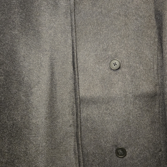 Dynamite Charcoal Double-Breasted Pea Coat with Scarf - Picture 3 of 6